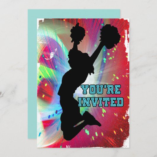 Cheerleader werden SIE EINGELADEN Einladung (Vorne/Hinten)