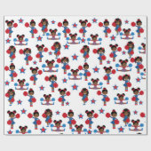 Cheerleader Wrapping Paper, glänzende Umhüllung Geschenkpapier (Flach)