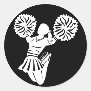 Cheerleaderaufkleber Runder Aufkleber