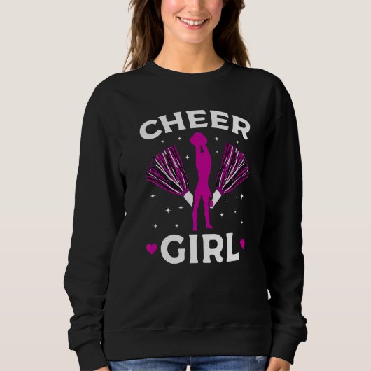 Cheerleaderin Cheerleading Cheer Mädchen Sweatshirt (Vorderseite)