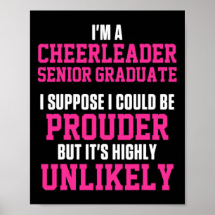 Cheerleaderin Cheerleading Jubel Stolzere Seniorin Poster