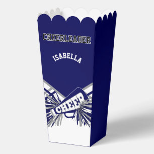 Cheerleaderin in Marineblau, Weiß und Grau Geschenkschachtel