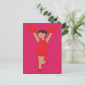 Cheerleaderin Postkarte (Stehend Vorderseite)