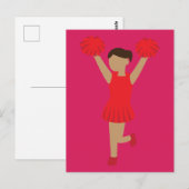 Cheerleaderin Postkarte (Vorne/Hinten)
