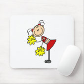 Cheerleaderin Stickfigur Mauspad (Mit Mouse)