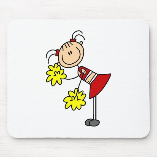 Cheerleaderin Stickfigur Mauspad (Vorne)