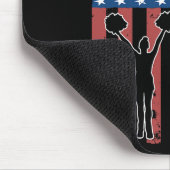 Cheerleaderin USA-Flagge Cheerleading  Mousepad (Ecke)
