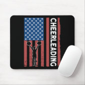 Cheerleaderin USA-Flagge Cheerleading  Mousepad (Mit Mouse)