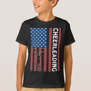 Cheerleaderin USA-Flagge Cheerleading T-Shirt