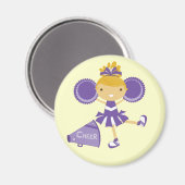 CheerleaderinLila Magnet (Vorderseite/Rückseite)