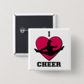 Cheerleaderknopf Button (Vorne & Hinten)
