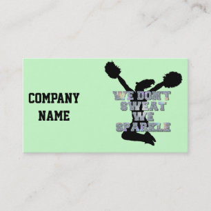 Cheerleadern funkeln wir visitenkarte