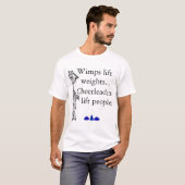 Cheerleadern heben Leute (blaues) Seneca-Tal T-Shirt (Vorne ganz)