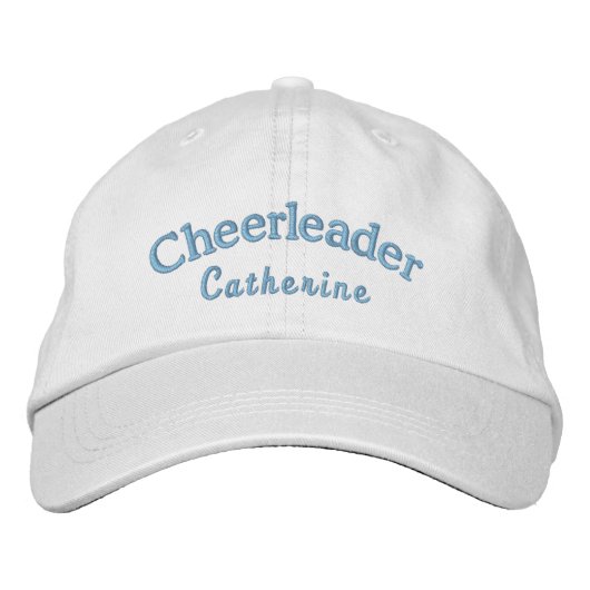 Cheerleader's Custom Blue Stickerei Ball Cap Bestickte Baseballkappe (Vorderseite)