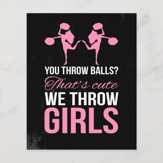 CHEERLEADFUNNY QUOTE | Cheerleading Niedlich Des D Flyer (Vorne)