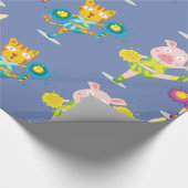 Cheerleading Animal Trio Pig Bunny and Cat Geschenkpapier
