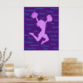 Cheerleading-Begriffe Typography Poster (Küche)