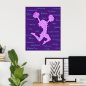 Cheerleading-Begriffe Typography Poster (Heimbüro)