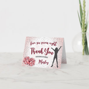 Cheerleading Birthday Pink Vielen Dank Karte