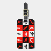 Cheerleading Block-Gepäckanhänger im Rot Gepäckanhänger (Vorderseite vertikal)
