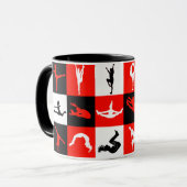 Cheerleading Block-Tasse im Rot Tasse (Vorderseite Links)