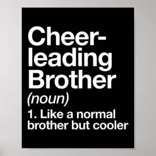Cheerleading-Bruder Definition Lustig Sport  Poster