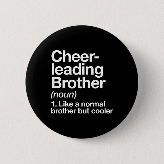Cheerleading-Bruder Definition Lustiger Sport Button (Vorderseite)