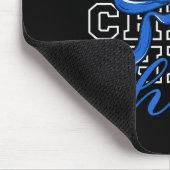 Cheerleading Cheer Blue Coquette Bow Cheerleader F Mousepad (Ecke)