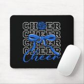 Cheerleading Cheer Blue Coquette Bow Cheerleader F Mousepad (Mit Mouse)