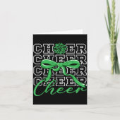 Cheerleading Cheer Green Coquette Bow Cheerleader Karte (Vorderseite)