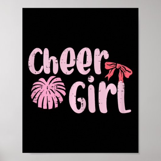 Cheerleading Cheer Mädchen Cheerleader Mädchen Kin Poster (Vorne)