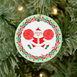 Cheerleading Cheerleader Holiday Gift Keramik Ornament