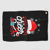 Cheerleading Christmas Cheerleader Golfhandtuch (Horizontal)