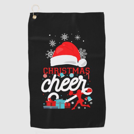 Cheerleading Christmas Cheerleader Golfhandtuch (Vorderseite)