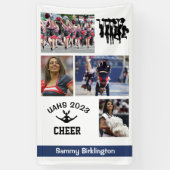 Cheerleading Class of 2023 4 Foto School Name Banner (Vertikal)
