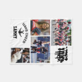 Cheerleading Class of 2023 4 Foto School Name Fleecedecke (Vorderseite (Horizontal))
