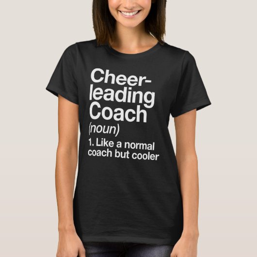 Cheerleading Coach Definition Trainer Training T-Shirt (Vorderseite)