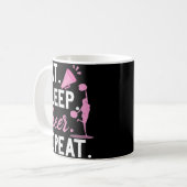 Cheerleading Dance Cheerleader Girls Eat Sleep Che Kaffeetasse (Vorderseite Links)