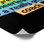 Cheerleading-Design für einen Trainer Poster (Ecke)
