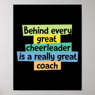 Cheerleading-Design für einen Trainer Poster