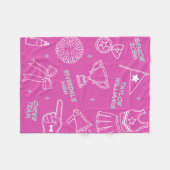 Cheerleading Doodle Cheer Team Senior Gift Fleecedecke (Vorderseite (Horizontal))
