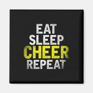 Cheerleading Essen Schlafen Cheer Wiederholen Lust Magnet