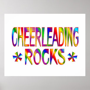Cheerleading Felsen Poster