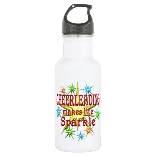 Cheerleading Glitzern Trinkflasche (Vorderseite)