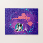 Cheerleading Happy Birthday Galaxy Personalisiert Puzzle (Horizontal)