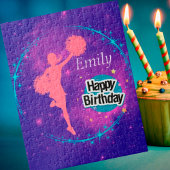 Cheerleading Happy Birthday Galaxy Personalisiert Puzzle