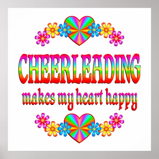 Cheerleading Heart Happy Poster (Vorne)