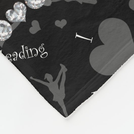 Cheerleading Herzen der personalisierten Fleecedecke (Ecke)