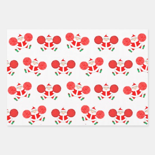 Cheerleading Holiday Geschenk Geschenkpapier Set (Vorderseite 3)