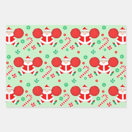 Cheerleading Holiday Geschenk Geschenkpapier Set (Vorderseite)